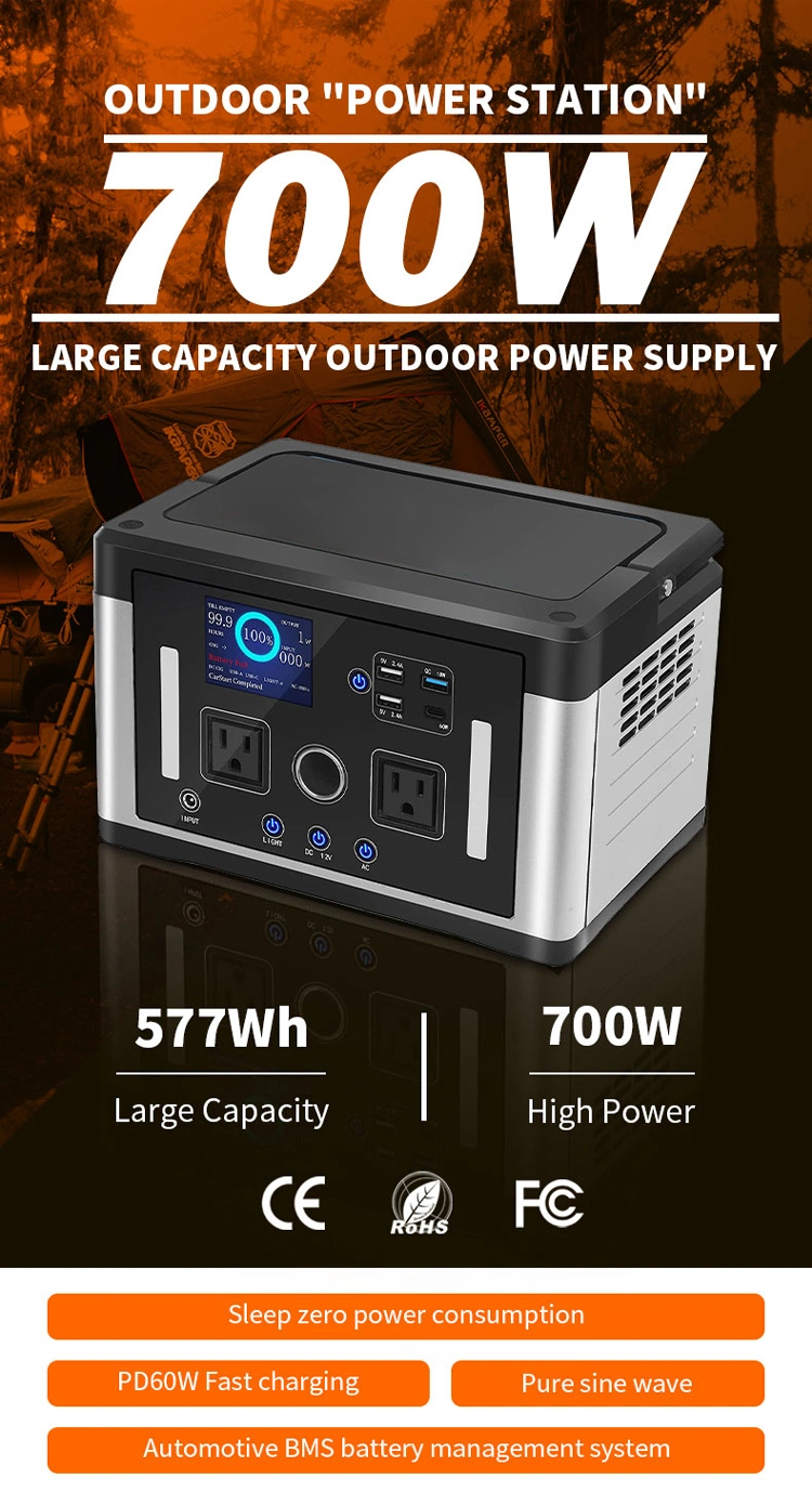 ENZY Portable Power Station EZ577HG 577wh 700W Solar Power Station Solar Generator