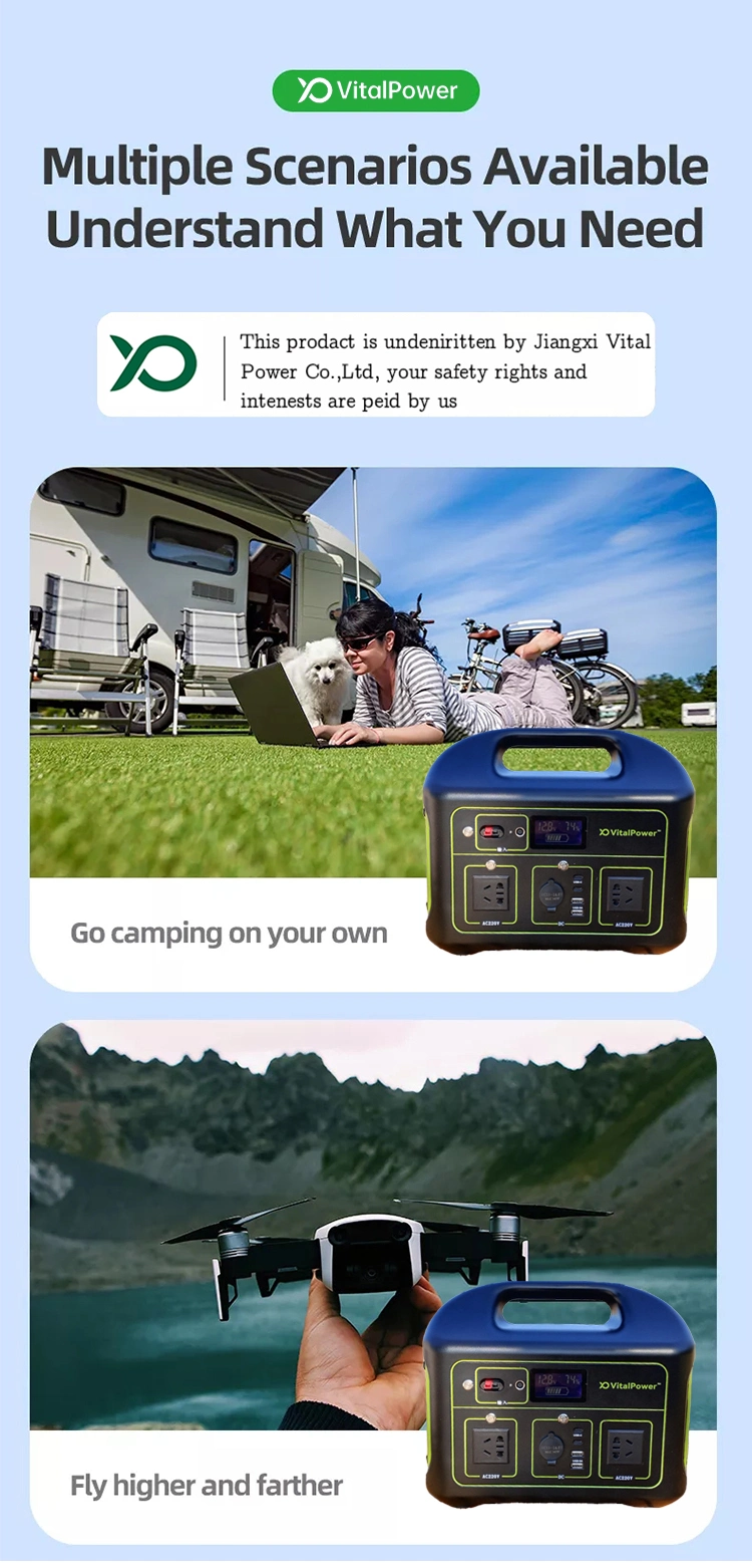 1000W Portable Power Station with 100W Solar Panel, Solar Generator Outdoor Backup Battery Supply with AC Outlet